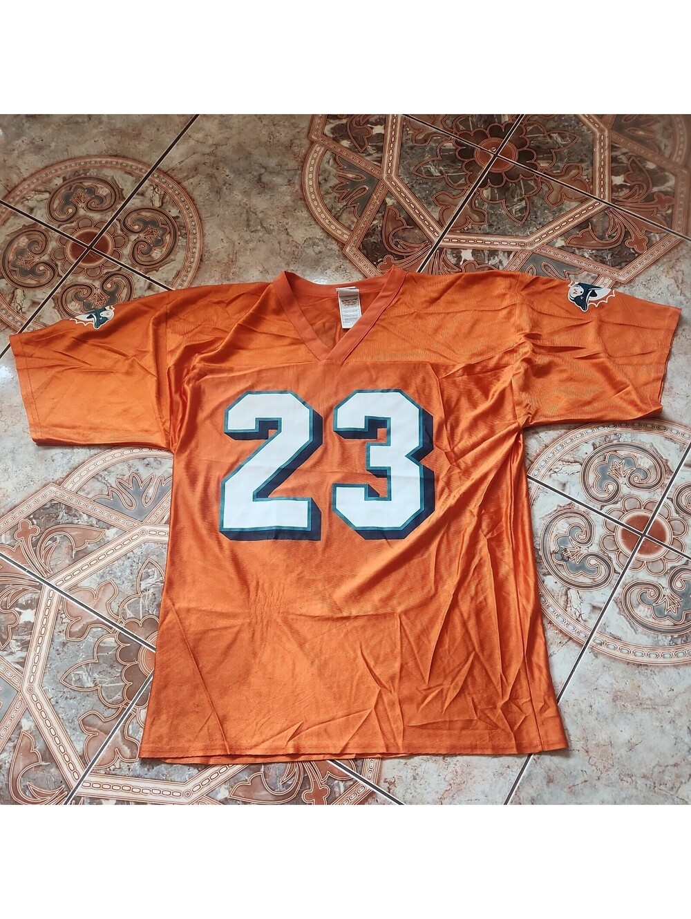 NFL PLAYERS MIAMI DOLPHINS ORANGE RONNIE BROWN #23 JERSEY LARGE